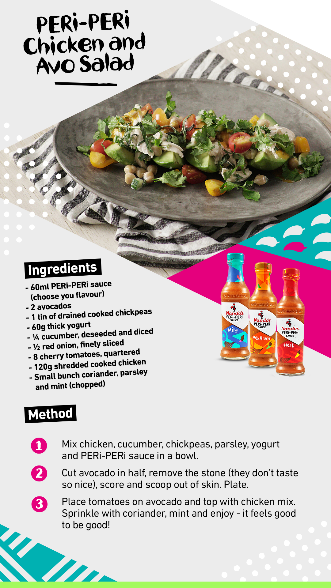 Nando's South Africa PERiPERi Chicken & Avo Salad